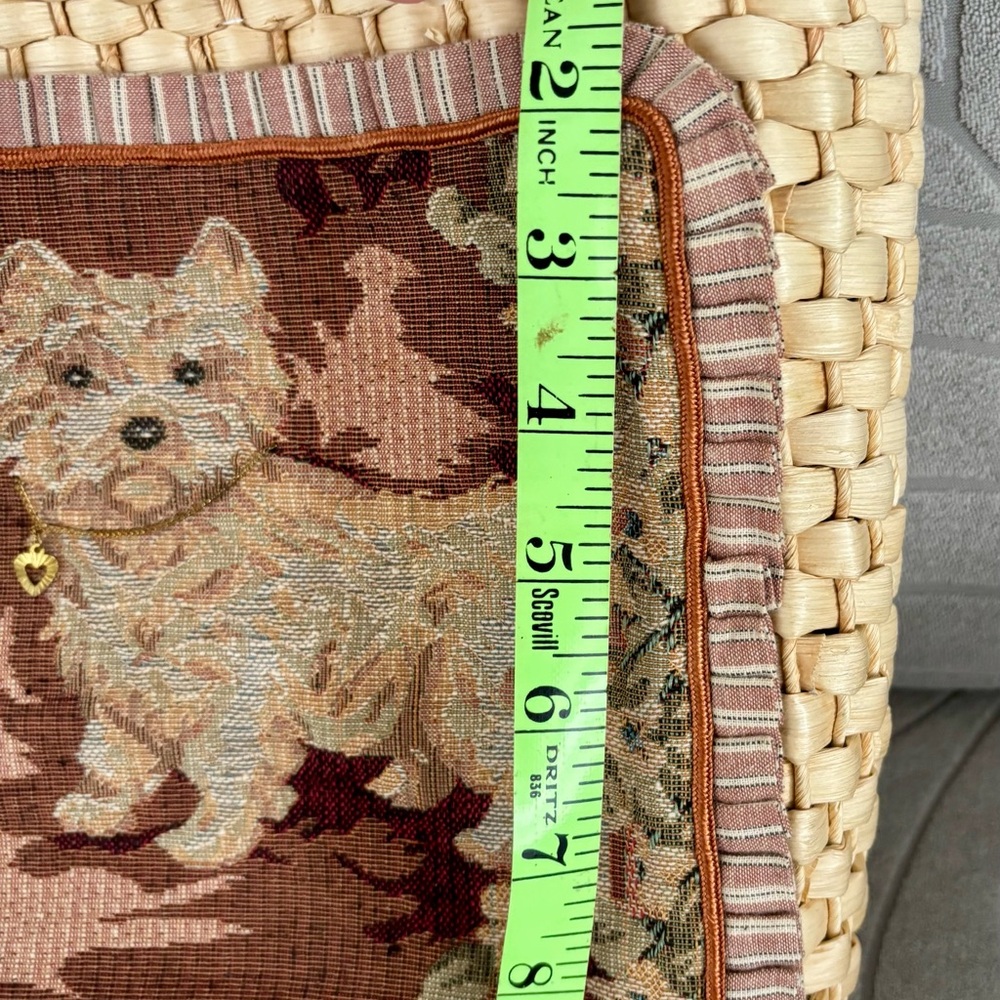 Vintage Y2K Scotty Dog Straw Wicker Bag - Picture 3 of 10